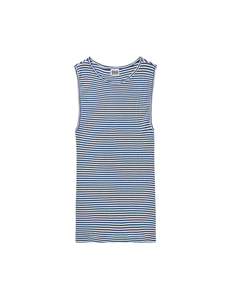 NØRGAARD​PÅ STRÖGET NPS TANK TOP FINE STRIP MARINE/ECRU