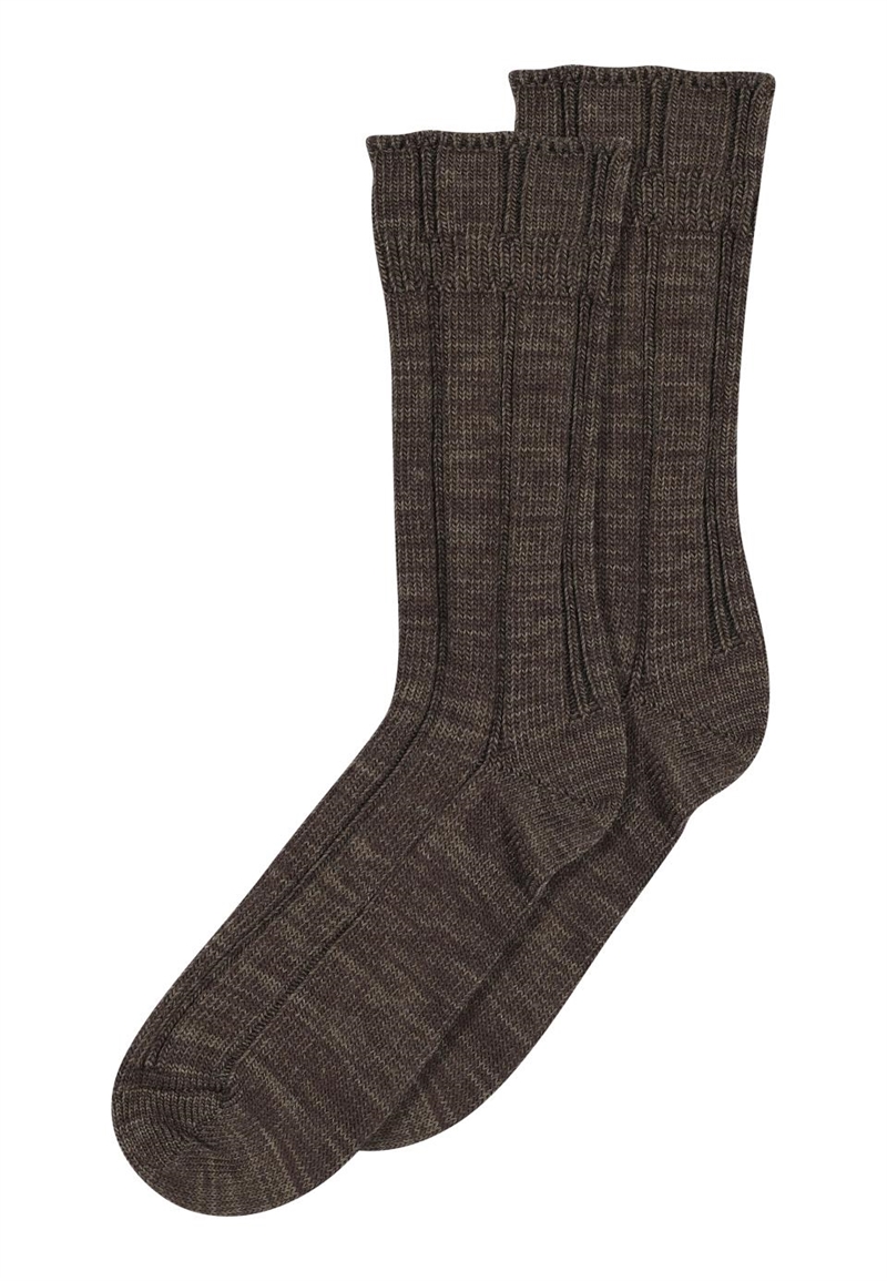 MP DENMARK VARA SOCKS BRUN MELANGE