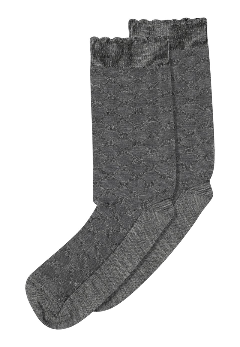 MP DENMARK GRACE SOCKS MEDIUM GRÅ MELANGE 