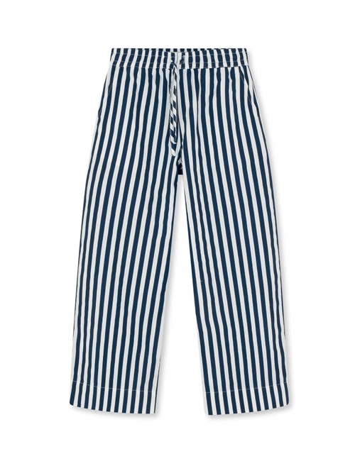 MADS NØRGAARD ​​​​SACKY PIPA PANTS WHITE ALYSSUM/SARAGASSO SEA