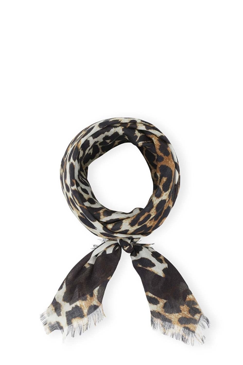 GANNI A5512 LEOPARDSCARF 