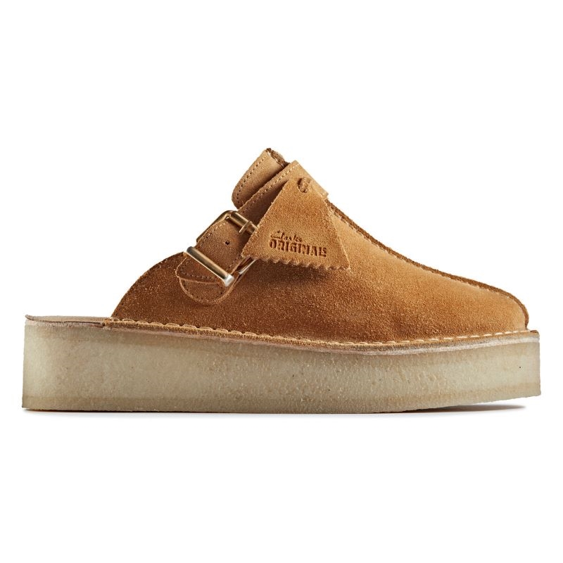 CLARKS ORIGINALS TREKWEDGE MULE MID TAN SDE