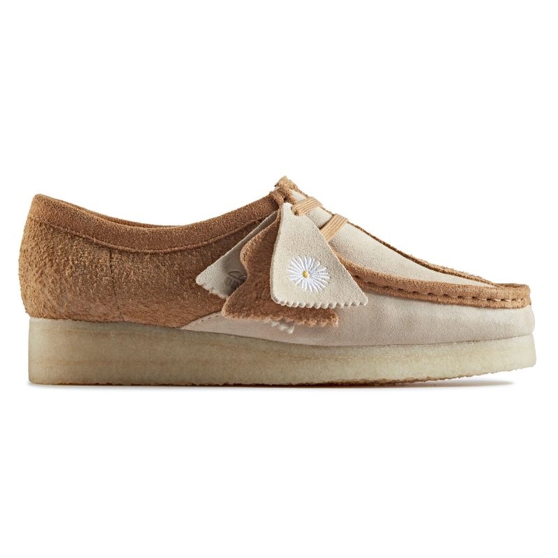 CLARKS ORIGINALS WALLABEE MID TAN COMBI 