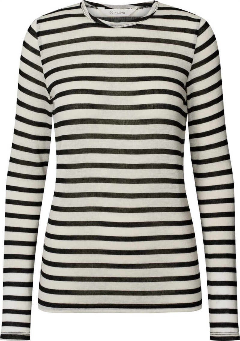 GAI+LISVA THYRA L/S SAILOR WOOL TOP ECRU SAILOR Stripe