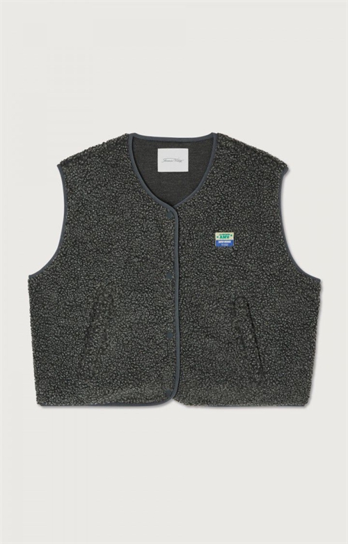 AMERICAN VINTAGE HOK16B VEST CHARCOAL MELANGE