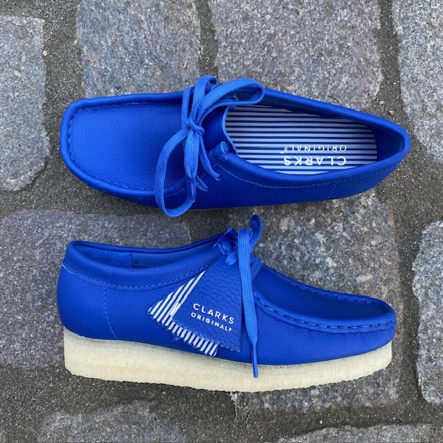 CLARKS ORIGINALS WALLABEE LJUST BLÅTT LÄDER