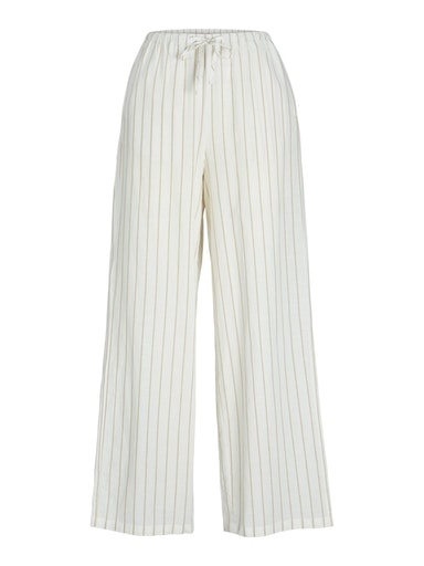 JJXX JXFLORA LINNEBLANDNING MV PANT BIANC/CORNFLAKE