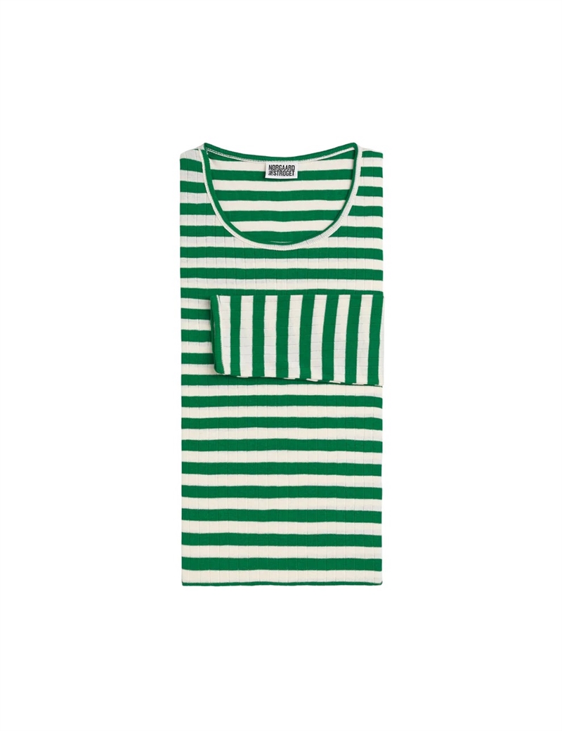 NØRGAARD PAA STRØGET LS JOHN DRESS GREEN/ECRU