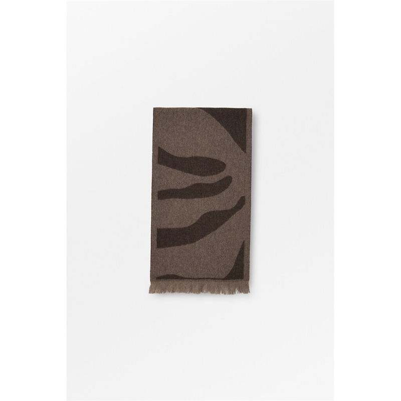 SKALL STUDIO SHELL JACQUARD MINI-SCARF BRUN JACQUARD