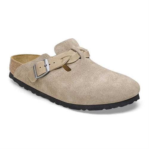 BIRKENSTOCK BOSTON FLÄTAD SMAL TAUPE